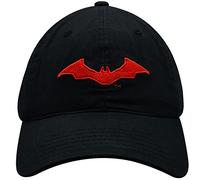 Concept One The Batman Dad Hat Casquette de Baseball avec Logo brodé et Bord Plat, Noir/Rouge, Taille Unique Mixte