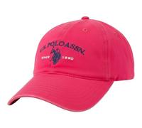 Concept One US Polo Assn. Casquette de Baseball réglable en Coton avec Logo de Cheval brodé Depuis 1890 avec Bord incurvé Chapeau Papa, Rouge, Taille Unique Mixte