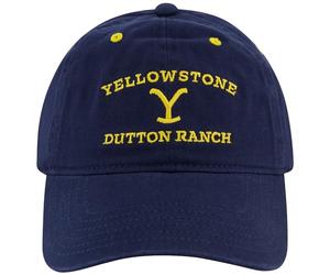 Concept One Yellowstone Casquette de Baseball réglable avec Bord incurvé Dutton Ranch, Bleu Marine, Taille Unique