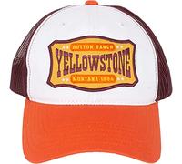 Concept One Yellowstone Dutton Ranch Adjustable Snapback Mesh Mens Baseball Hat with Curved Brim Casquette, Orange/Soir en Zigzag (Chevron Sunset), Taille Unique Mixte
