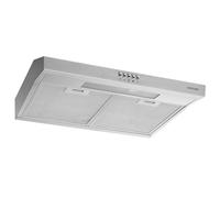 Concept OPP1260 Hotte aspirante 60 cm avec éclairage LED et 3 niveaux de puissance, hotte 135 m3, 67 W, fonction évacuation d'air/recyclage (argent) [Classe énergétique D]