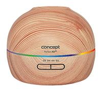 Concept Perfect Air Wood ZV1005 Humidificateur 2 en 1 avec diffuseur de parfum 40 ml/h pour pièces jusqu'à 20 m² 2 modes de fonctionnement Minuterie 300 ml (bois clair)