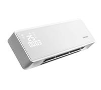 Chauffage mural en céramique télécommande et écran LED, minuterie et blanc