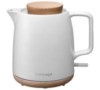 Concept RK0085 Élégante bouilloire électrique en céramique Blanc 1 l