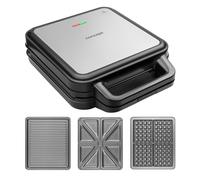 Concept SV3080 Appareil 3 en 1 Sandwich/Gaufre/Grill 1200W - 4 toasts
