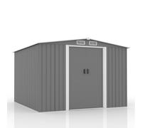 CONCEPT USINE | Abri de Jardin 6.66 m² Jura Gris | Cabane Extérieure | Structure Résistante en Métal | Idéal pour Rangement Outils, Vélos et Equipements de Jardin | Spacieux, Solide, Robuste