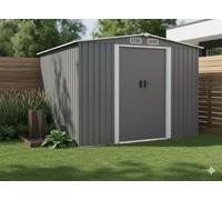 Concept Usine Abri de jardin Jura 6,66 m² – Structure métal résistante – Gris