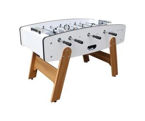 CONCEPT USINE | Babyfoot Blanc BRESIL | Style Bistrot Design Moderne | Barres Téléscopiques | Matériaux de Qualité | Jeu Idéal pour se Divertir en Famille ou Entre Amis | Fun et Ludique