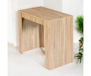 CONCEPT USINE | BELLI - Table Console Extensible en Bois | 1,40 m | Style Contemporain | 6 Places avec Extension | Bois Solide | 75x90x47 cm | Installation Facile | Idéal Salon, Salle à Manger