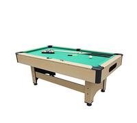 CONCEPT USINE | Billard Américain Bois Clair Chicago | Design Contemporain | Tapis Vert | Bordures Capitonnées | Pieds Réglable | Accessoires de Qualité Inclus | Idée Cadeau Jeu, Famille et Décoration
