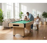 Concept Usine - Billard américain Chicago en bois - Accessoires inclus