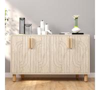 Rody buffet à 4 portes effet travertin nervuré 120x73cm