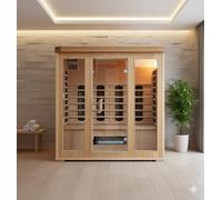 Concept Usine – Sauna infrarouge Luxe Chromothérapie 4/5 places Radio Bluetooth 2640W