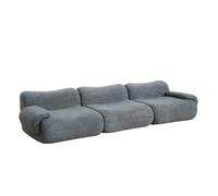 CONCEPT USINE Canapé Compressé Poole 4 Places 300 cm Gris Polyester Velours