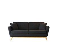 Concept Usine - Canapé Scandinave Höga - 3 places Gris anthracite Déhoussables 190 cm + 2 coussins
