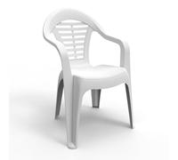 Silla - chaise de jardin blanche en résine