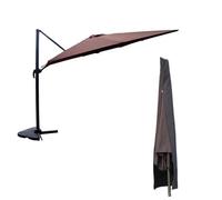 CONCEPT USINE | Ensemble Parasol Déporté Rectangle Cesare avec Housse Incluse