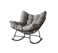 CONCEPT USINE | Fauteuil à Bascule Quito Gris | Intérieur/Extérieur | Confort & Design Contemporain | Assise Confortable & Ergonomique | Relaxation & Bien-être | Qualité & Durabilité
