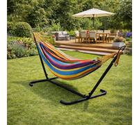 CONCEPT USINE | Hamac sur Pied Arc-en-ciel COPACABANA Multicolore 2,6m | Confort & Design Contemporain | Salon/Séjour | Assise Confortable & Ergonomique | Relaxation & Bien-être | Qualité & Durabilité