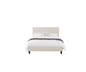 CONCEPT USINE Lit Double Cambridge Velours Beige 160 x 200 cm
