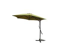 CONCEPT USINE Parasol Déporté ALCUDIA Vert Rond 3 m Ouverture Pullman | Système Breveté Sécurisé, Acier Époxy Anti-Oxydation, Maniabilité Exceptionnelle, Jardin Terrasse