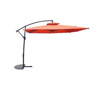 CONCEPT USINE | Parasol Déporté Carré Inclinable 3X3 m Capri Terracotta | Terrasse Balcon Jardin | Baleines Armature et Pied Acier | 100% Polyester | Réglable en Hauteur | Protection UV 50+ Waterproof