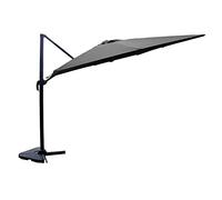 Concept Usine - Parasol déporté Cesare - Rectangle 3x4 m, inclinable, rotatif 360°, gris