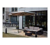 Alcudia parasol gris droit rond 2,94 x 2,94 m
