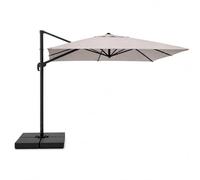 Cezir parasol rectangulaire 3x4 déporté rotatif gris en aluminium