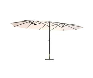CONCEPT USINE Parasol Double Rectangulaire VENICE Écru 2,7x4,6 m