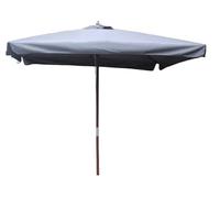 Concept Usine - Parasol carré Palawan 3×3 m, structure bois, toile 100% polyester gris