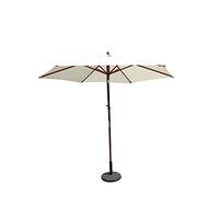 Cancún Écru : Parasol Bois Ø 300cm Inclinable Beige