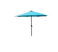 CONCEPT USINE | Parasol Rond droit Ø 3 m avec Barres LED Manarola Bleu| Structure Alu & Acier | Toile 100% Polyester | Idéal jardin Terrasse Piscine Balcon | Protection UV et Imperméable | Résistant