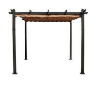 CONCEPT USINE | Pergola Auto-portée 3X3 m (9m²) | Design Gazebo Taupe | Structure Aluminium | Toile Déperlante 100% Polyester - 180g/m2 | Tonnelle de Jardin - pour Terrasse Extérieur & Pavillon