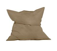 CONCEPT USINE | Pouf d'Extérieur XXL Rectangulaire Moku Taupe 180 x 140 cm | Confort Moelleux avec Mousse Recyclée | Tissu Résistant à l’Eau | Idéal Jardin, Terrasse, Piscine, Détente à Deux