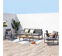Concept Usine – Salon de jardin bas Tahina en aluminium