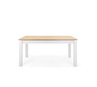 CONCEPT USINE | Table à Manger Extensible 10 Personnes | Style Scandinave | SKADAR Bois et Blanc