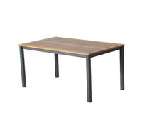 Concept Usine – Table de jardin BAGO 6 places 150 cm acier et bois – Résistante soleil & intempéries