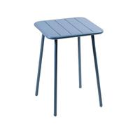 CONCEPT USINE | Table de Jardin BERGAME 2 Places Acier Bleu | Grande Table Repas Extérieure | Mobilier Jardin Terrasse Piscine | 50 cm | Résistance Soleil & Intempéries | Premium Design Convivial