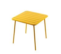 CONCEPT USINE | Table de Jardin BERGAME 4 Places Acier Jaune | Grande Table Repas Extérieure | Mobilier Jardin Terrasse Piscine | 70 cm | Résistance Soleil & Intempéries | Premium Design Convivial