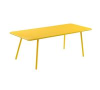 CONCEPT USINE | Table de Jardin BERGAME 8 Places 200 cm Acier Jaune | Grande Table Repas Extérieure | Mobilier Jardin Terrasse Piscine | Résistance Soleil & Intempéries | Premium Design Convivial