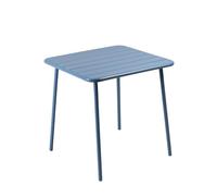 CONCEPT USINE Table de Jardin BERGAME Acier Bleu 4 Places 70 cm