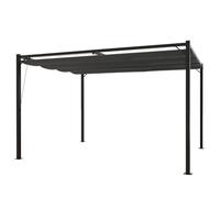 CONCEPT USINE | Tonnelle Autoportante 3 x 4m Soit 12m² | Design TUSA Gris | Structure en Acier Robuste | Toile Rétractable en Polyester 180g/m² | Confort Optimal | Idéal pour Terrasse, Jardin