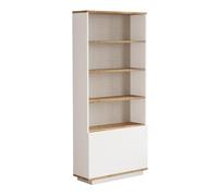 CONCEPT USINE | Vaisselier Style Scandinave | Design TEO Bois et Blanc | Meuble d'Intérieur Pratique et Élégant | Rangement Fonctionnel | 4 Étagères et 2 Portes | Idéal Séjour, Salle à Manger, Cuisine