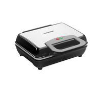 CONCEPT VF3040 Gaufrier, design inox, puissance extra 1000 W, inox + noir, plaques céramique haute qualité avec revêtement