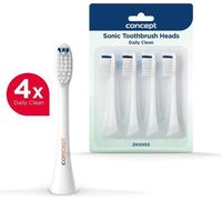CONCEPT ZK0050 Têtes de remplacement pour brosses à dents PERFECT SMILE ZK500x, Daily Clean, 4 pièces, blanc