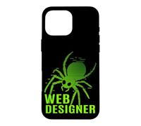 Concepteur de Sites Web Binary Spider IT Tech Dev Coder Coque pour iPhone 16 Pro Max