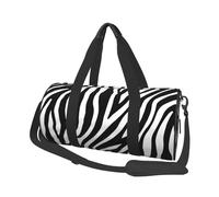 Conception à Rayures zébrées, Sac de Voyage de Grande capacité, Sac à Main Rond, Sac de Voyage de Sport, fourre-Tout, Sac de Fitness