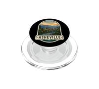Conception Artistique panoramique de la Montagne et de la Vue d'Asheville PopSockets PopGrip pour MagSafe