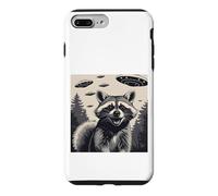 Conception curieuse de Rencontre d'OVNI de Raton Laveur Coque pour iPhone 7 Plus/8 Plus